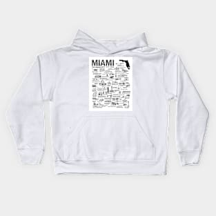 Miami Florida Map Kids Hoodie